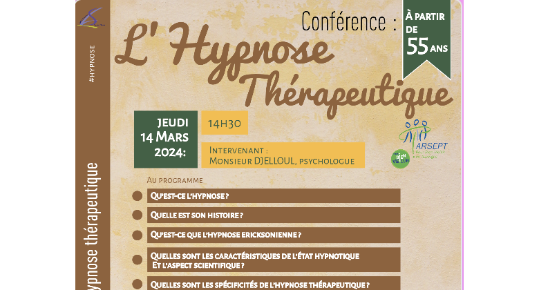 Espace de Vie Sociale : Conférence l'Hypnose Thérapeutique