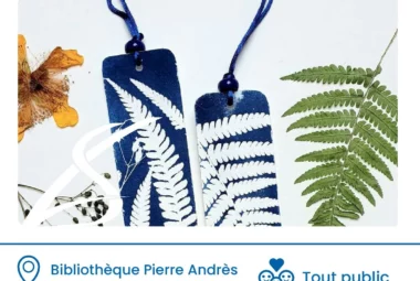 Atelier marque-page nature par le procédé cyanotype