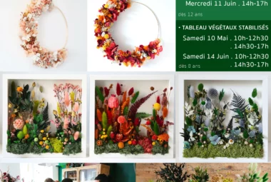 Ateliers floraux – Tableau en végétaux stabilisés