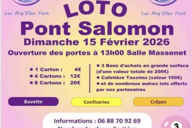Réservations pour le Loto des Ang’elles Foot