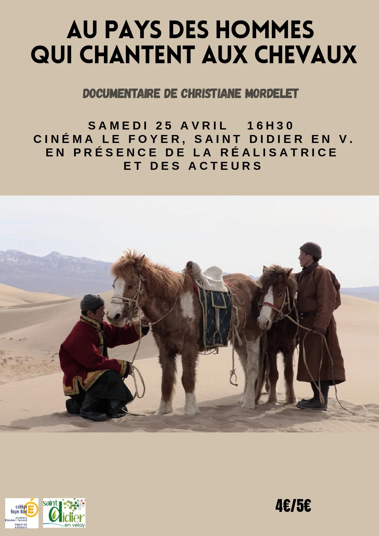 Spectacle et documentaire – échange culturel avec la Mongolie