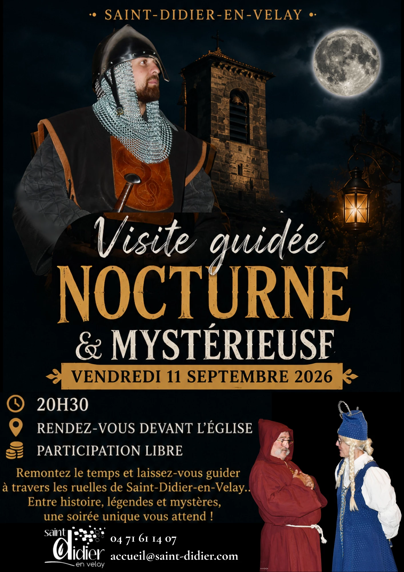 Visite guidée nocturne et mystérieuse de Saint-Didier-en-Velay