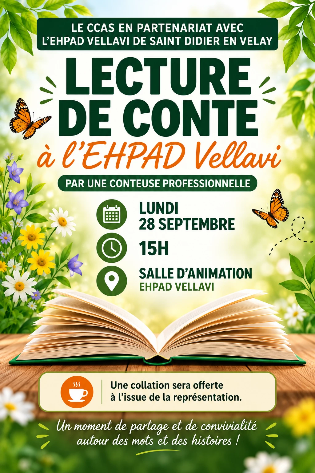Lecture de contes à l’EHPAD Vellavi