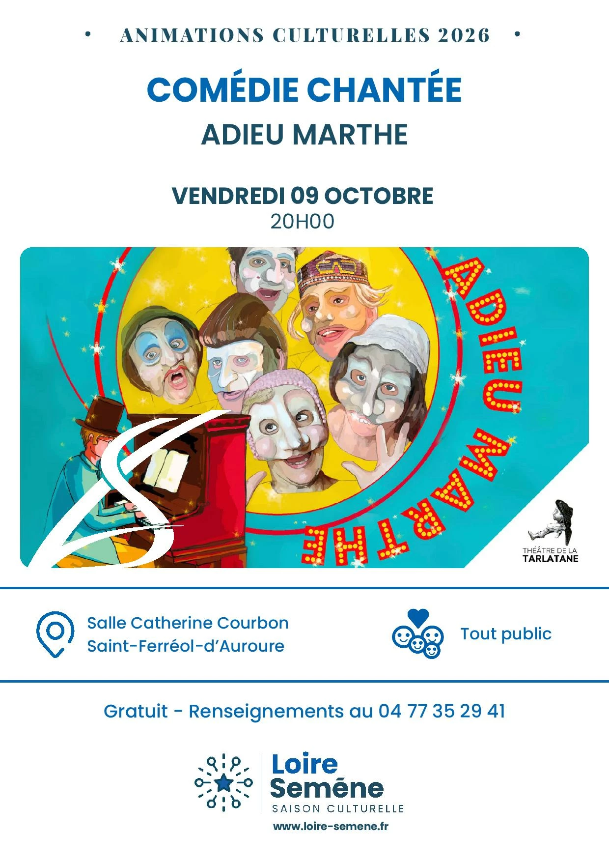 Comédie chantée « Adieu Marthe »
